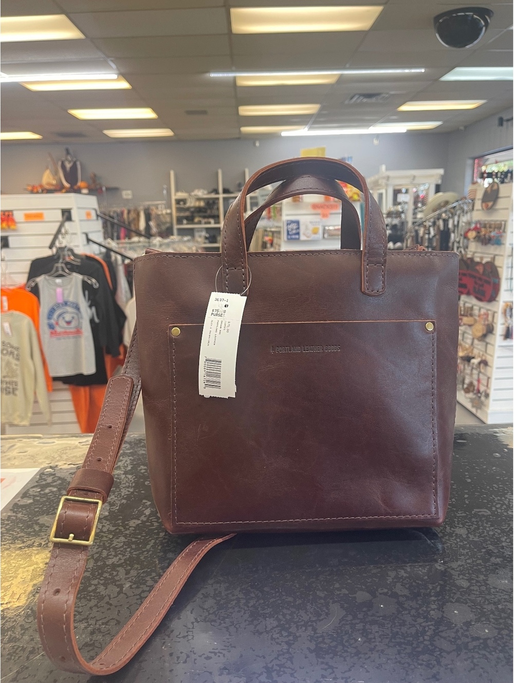 Cortland Leather Goods Brown Leather Crossbody Bag